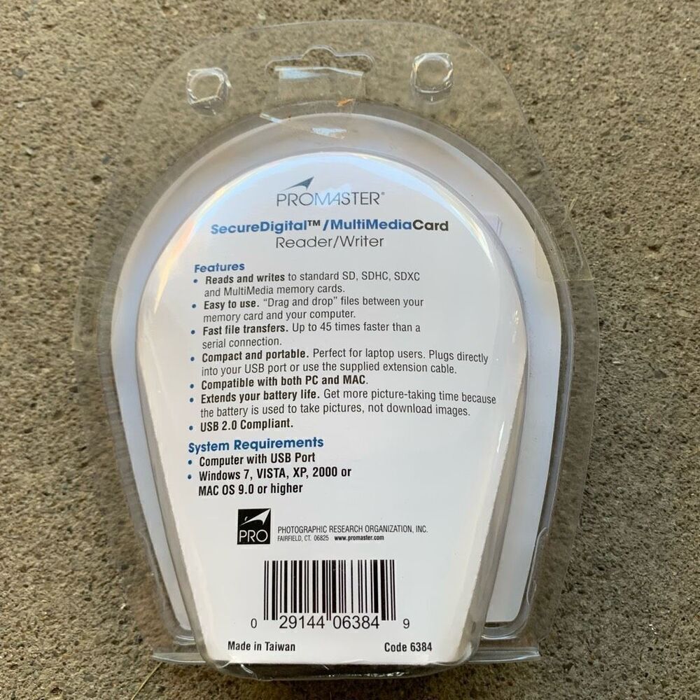 ProMaster Secure Digital/MultiMedia Card Reader/Writer Code 6384 *New* - Picture 3 of 4